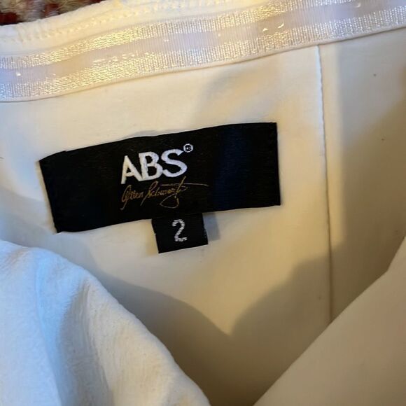 ABS by Allen Schwartz Two Toned off-the-shoulder Jumpsuit - Picture 9 of 9